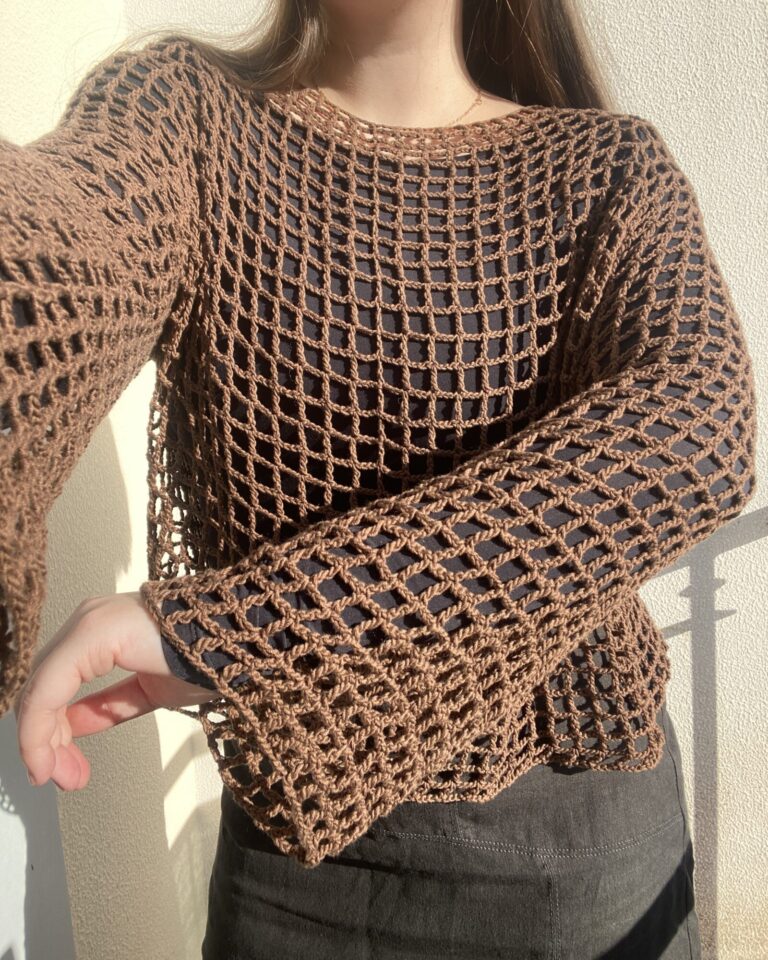 Island Mesh Top Pattern | Knittybae