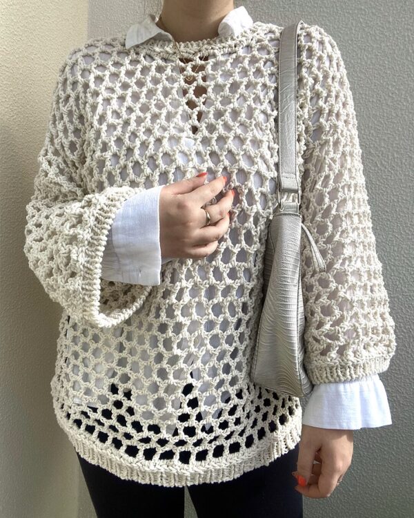 Y2K Hollow Sweater Pattern - Image 2
