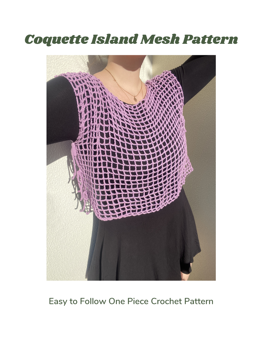 Croquette Pattern Coquette Island Mesh Top Pattern | Knittybae
